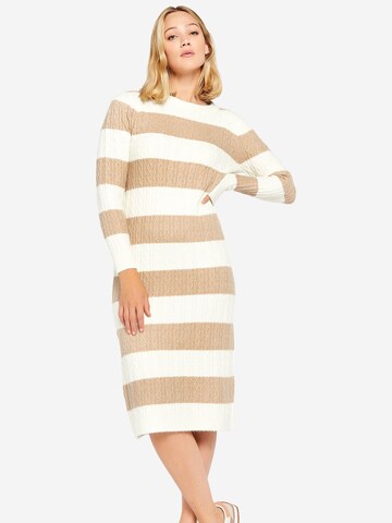 LolaLiza Stickad klänning i beige