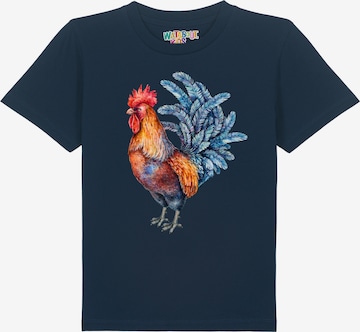 watabout.kids Shirt 'Grimmiger Gockel' in Blue: front