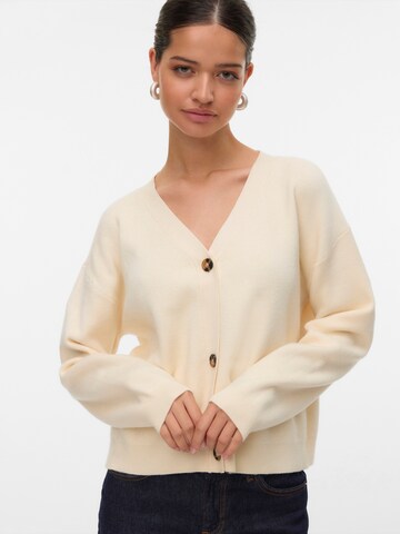 VERO MODA Gebreid vest 'VMSABA' in Beige: voorkant