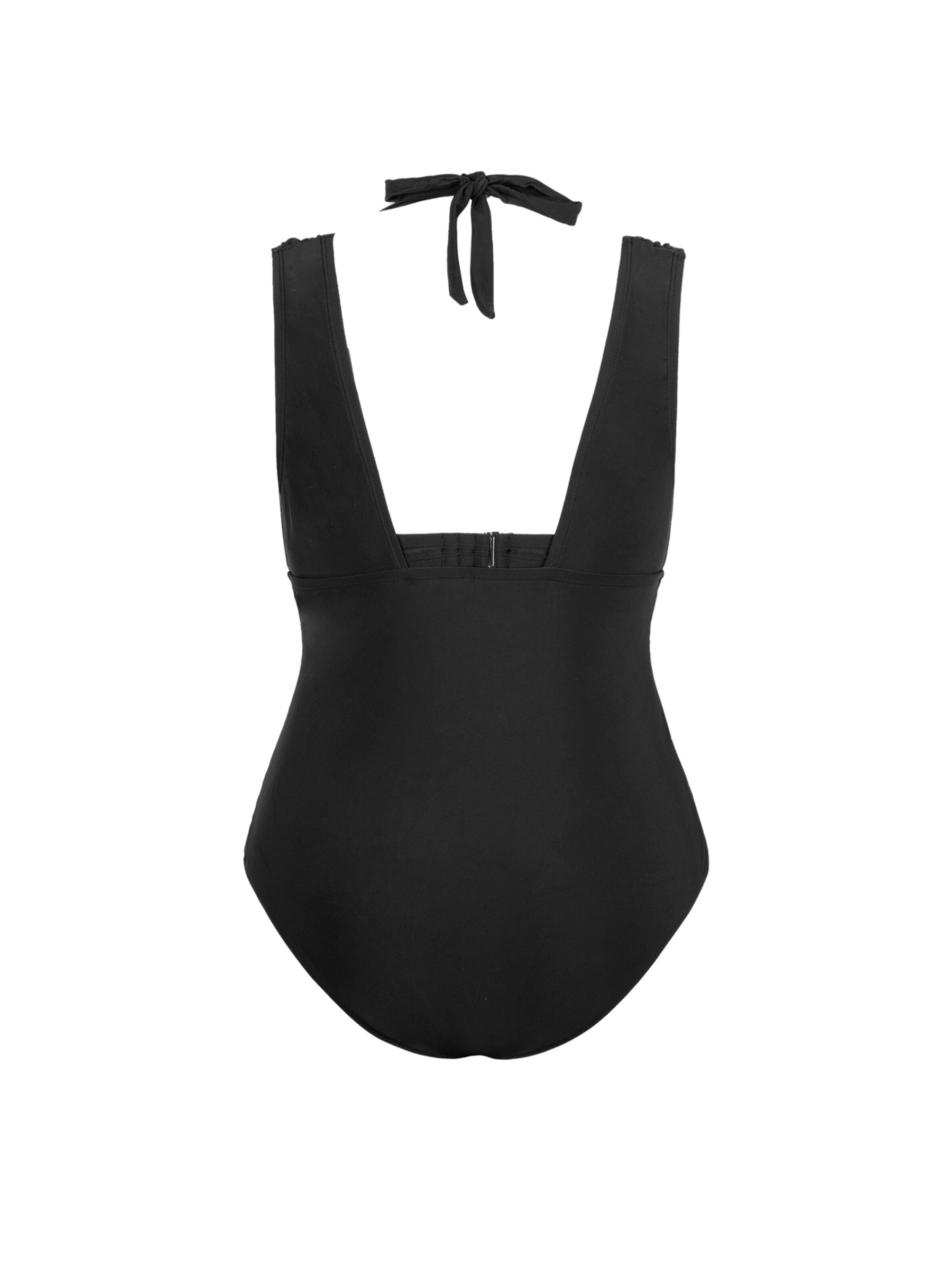 Cupshe Bralette Swimsuit 'Halter straps' in Black