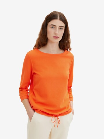 T-shirt TOM TAILOR en orange : devant