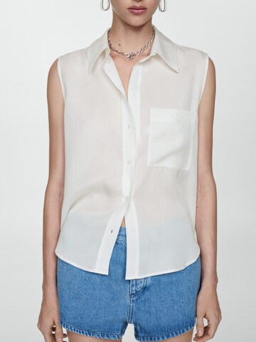 MANGO Blus 'LIM' i vit