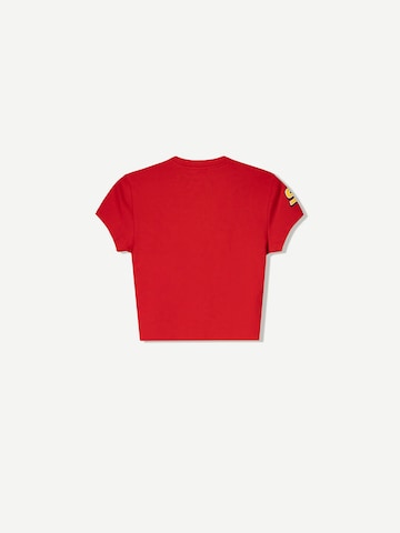 Bershka Тениска 'CARS RAYO MCQUEEN' в червено