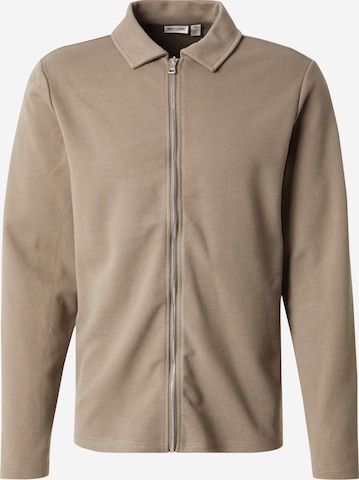 Only & Sons Кофта на молнии 'ONSNEWKODYL' в Коричневый: спереди