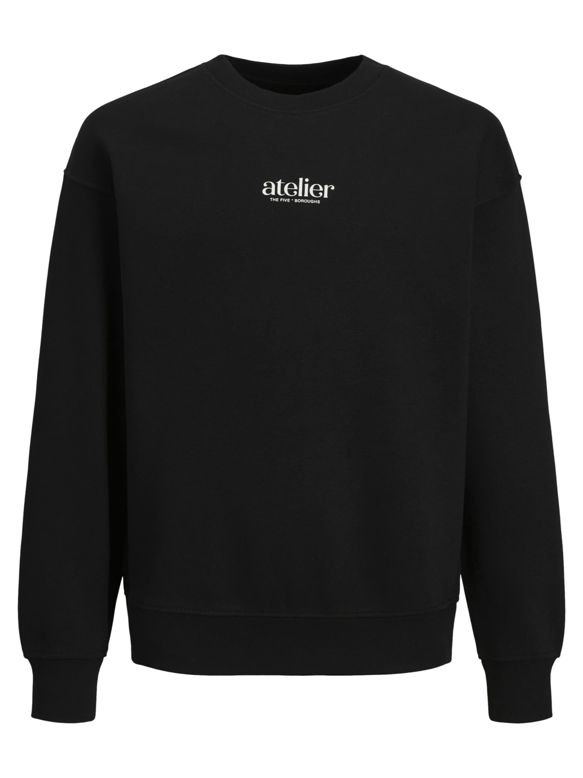 Jack & Jones Junior Sweatshirt 'Brooklyn' in Black: front