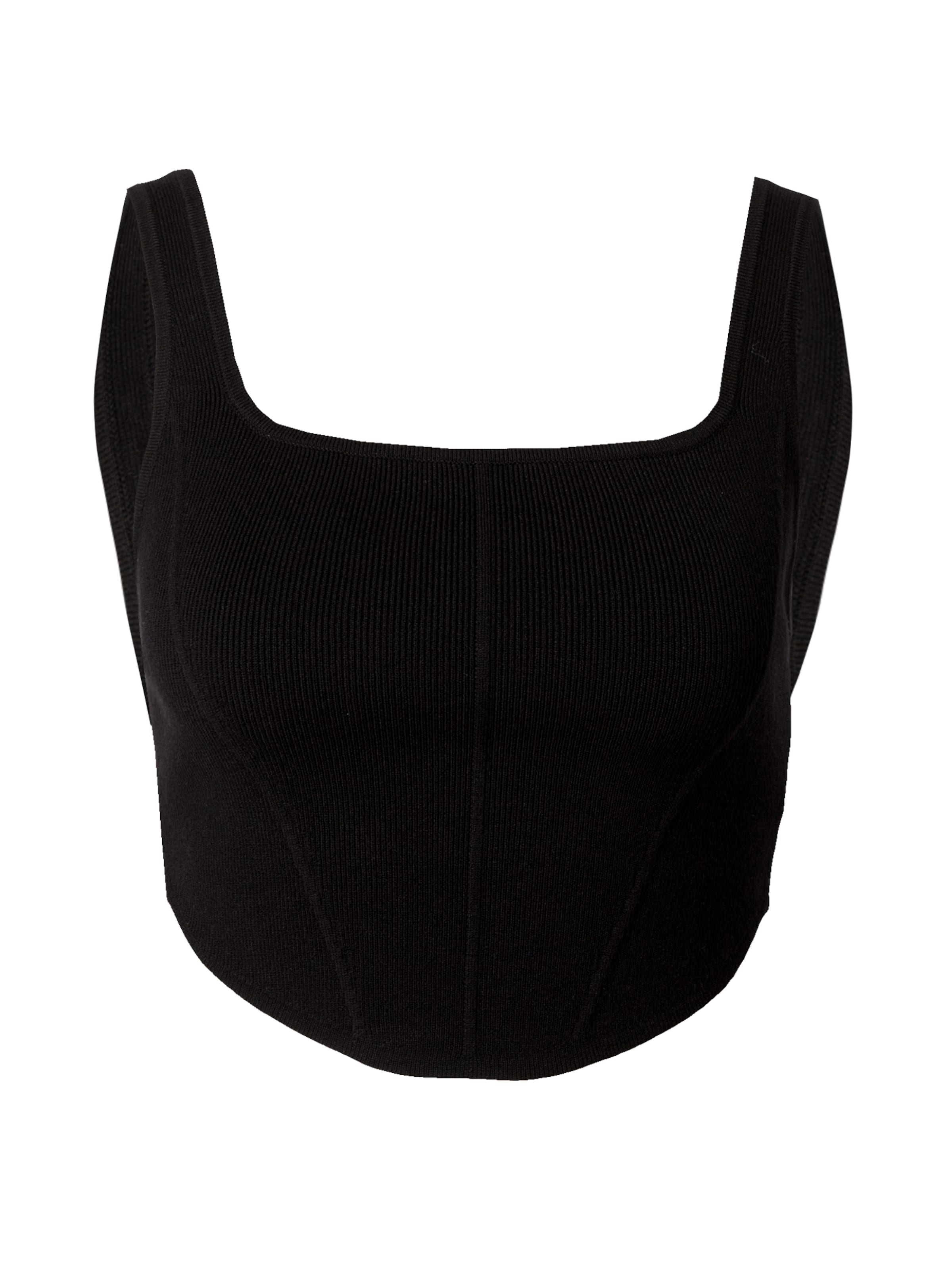 Cotton On - Top de malha em preto: frente