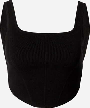 Cotton On Knitted Top in Black: front