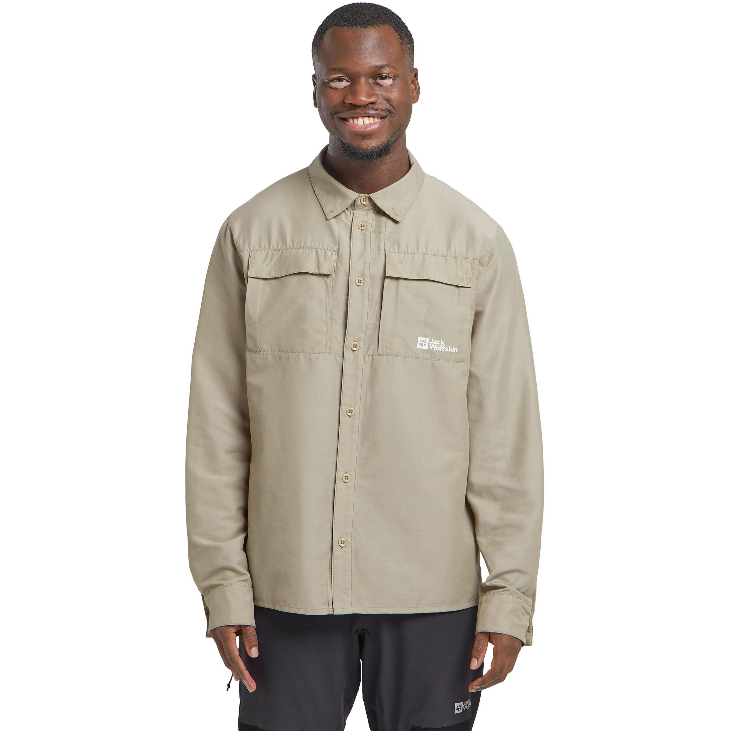 JACK WOLFSKIN Regular Fit Funktionshemd 'Barrier' in Grau: Vorderseite