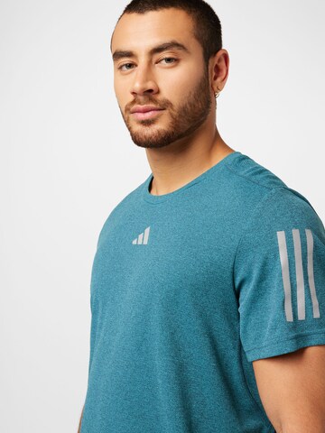ADIDAS PERFORMANCE Performance Shirt 'Own The Run Heather' in Blue