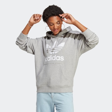 ADIDAS ORIGINALS Sweatshirt 'Trefoil' in Grey: front