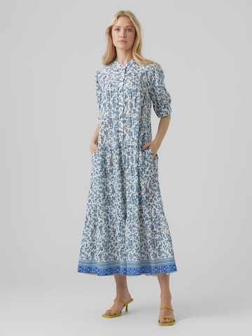 VERO MODA Sukienka koszulowa 'Milan' w kolorze niebieski: przód