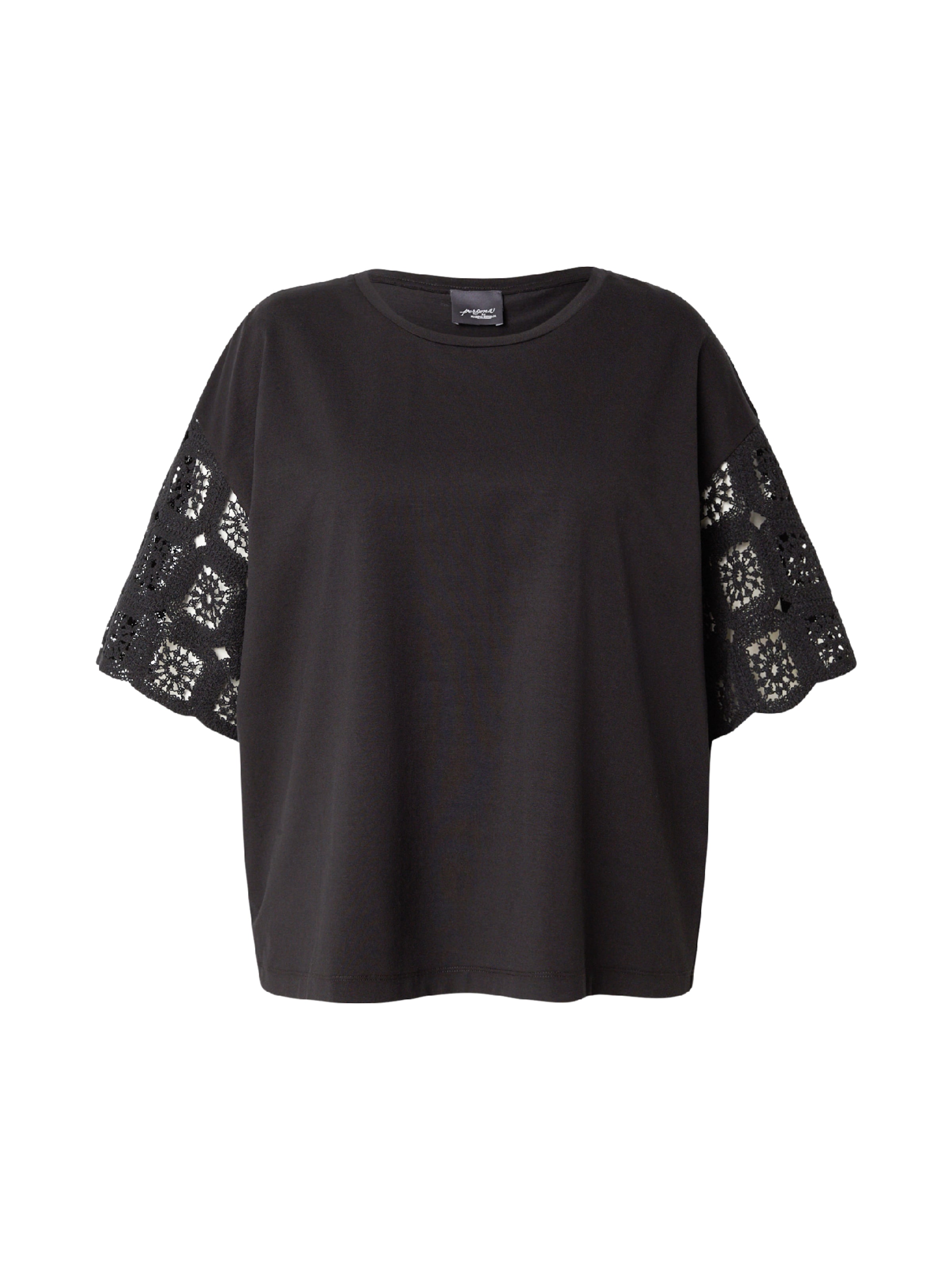 T-shirt 'RAGIO' Persona by Marina Rinaldi en noir : devant