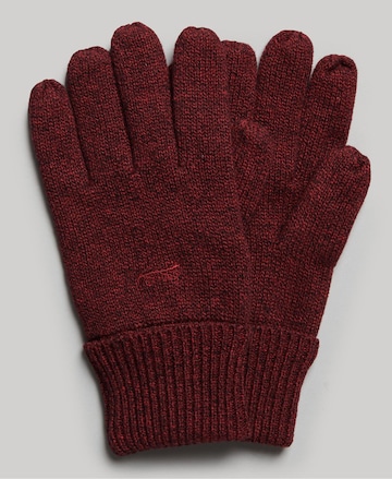 Superdry Full Finger Gloves in Red