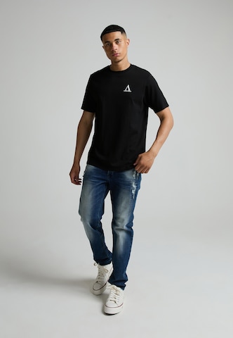 Alessandro Zavetti - Camisa 'Fossano' em preto