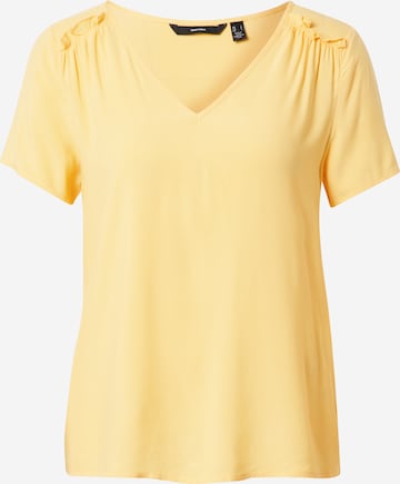 VERO MODA Тениска 'NADS' в жълто: отпред