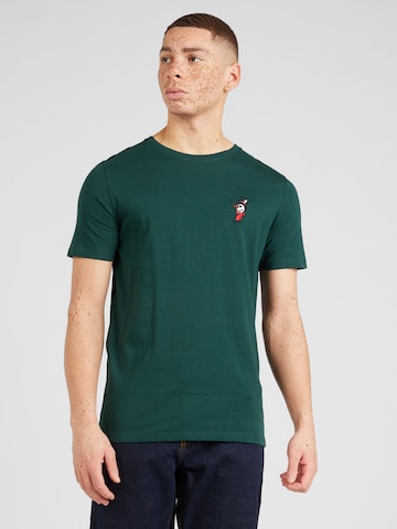 T-Shirt Lindbergh en vert : devant