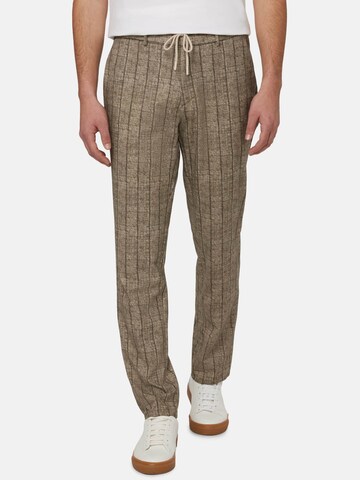 Coupe slim Pantalon Boggi Milano en marron : devant