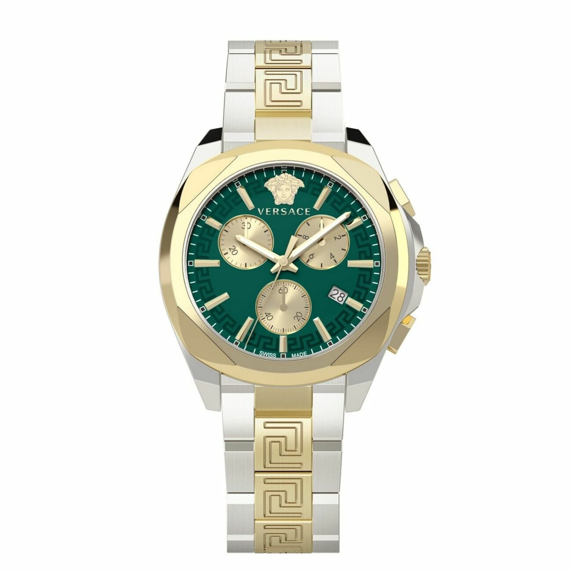 VERSACE Analoog horloge in de kleur Goud / Groen / Zilver, Productweergave
