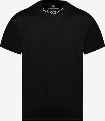 ARISTOCRATTI Shirt 'ORIGIN – Black Classic Cotton T-Shirt' in Schwarz: Vorderseite