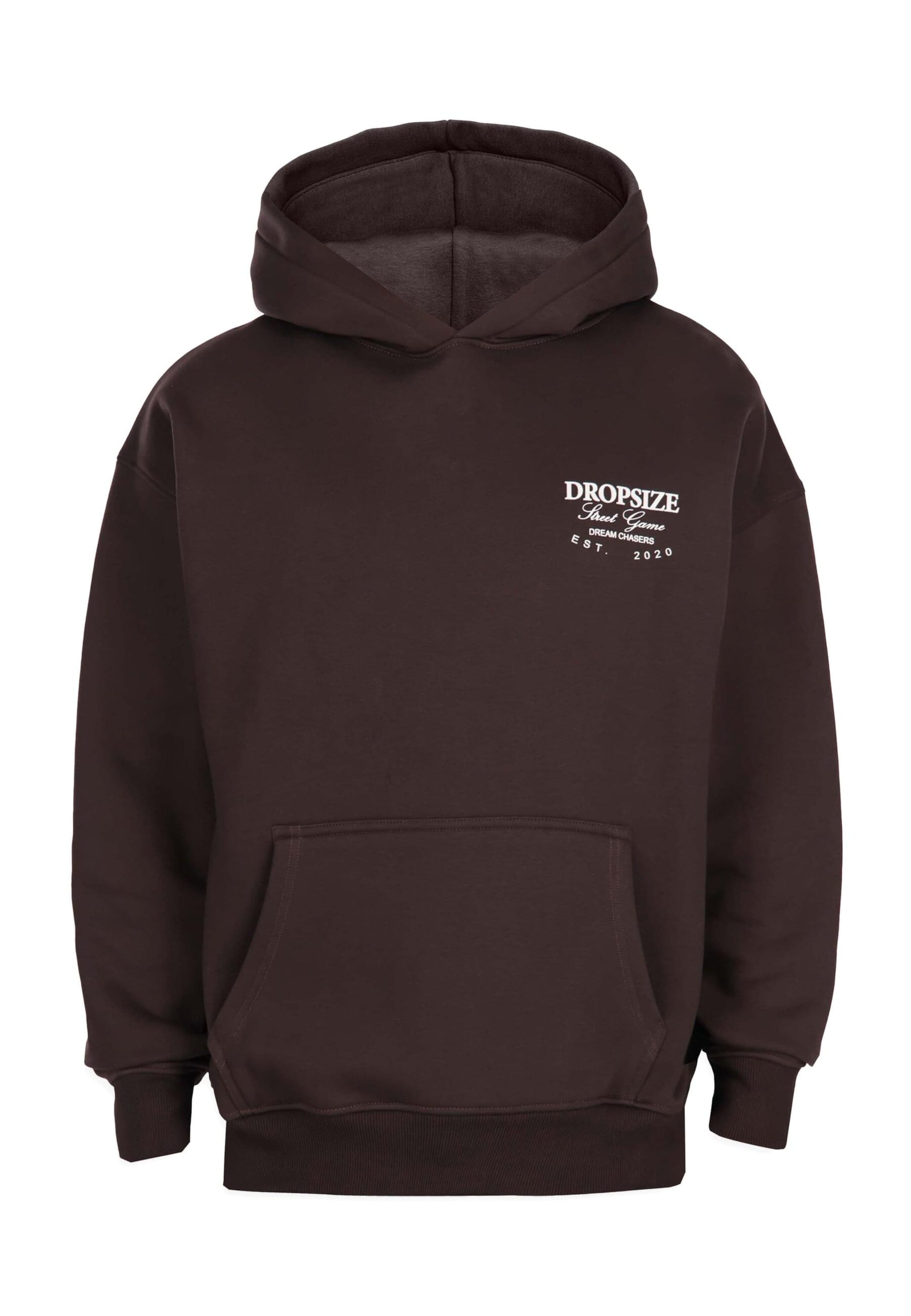 Dropsize Sweatshirt 'Success' in Braun: Vorderseite