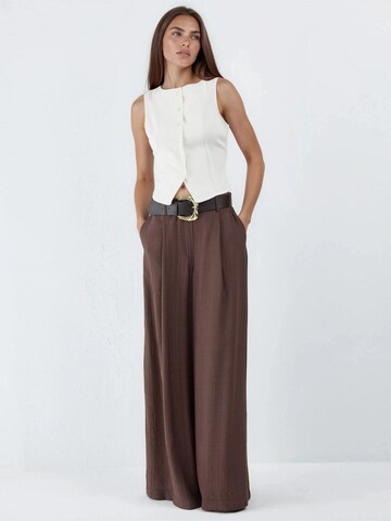 Wide Leg Pantalon Busem en marron