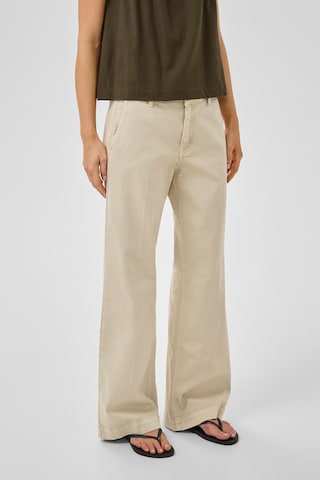 My Essential Wardrobe Wide leg Trousers with creases in Beige