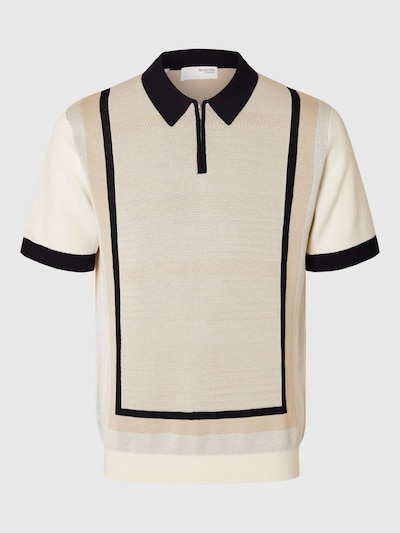 SELECTED HOMME Shirt in Beige / Black / White, Item view