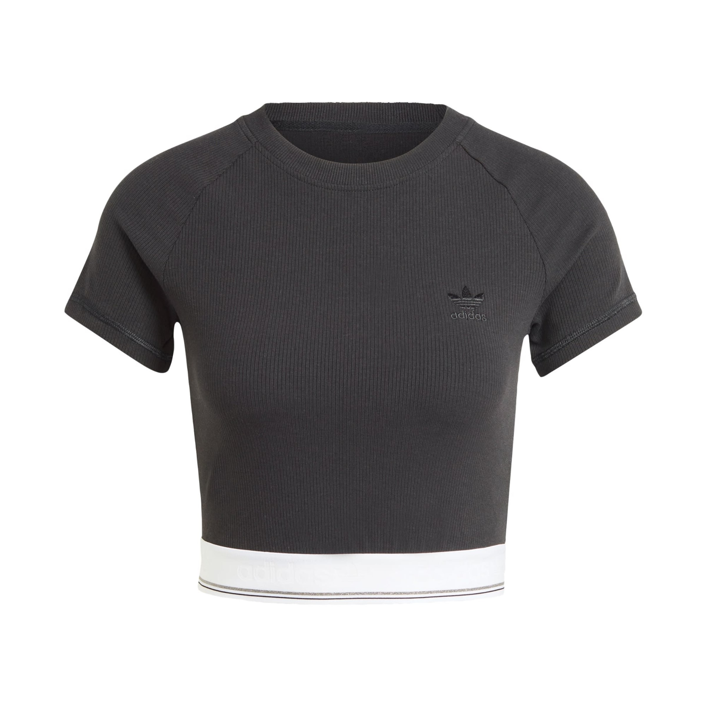 ADIDAS ORIGINALS Тениска в черно: отпред