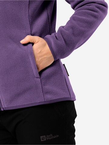 JACK WOLFSKIN Athletic fleece jacket 'MOONRISE' in Purple