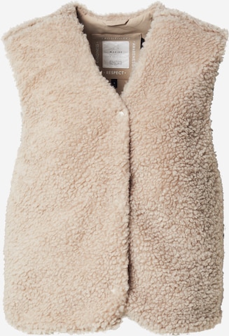 Vestă de la mazine pe bej: față