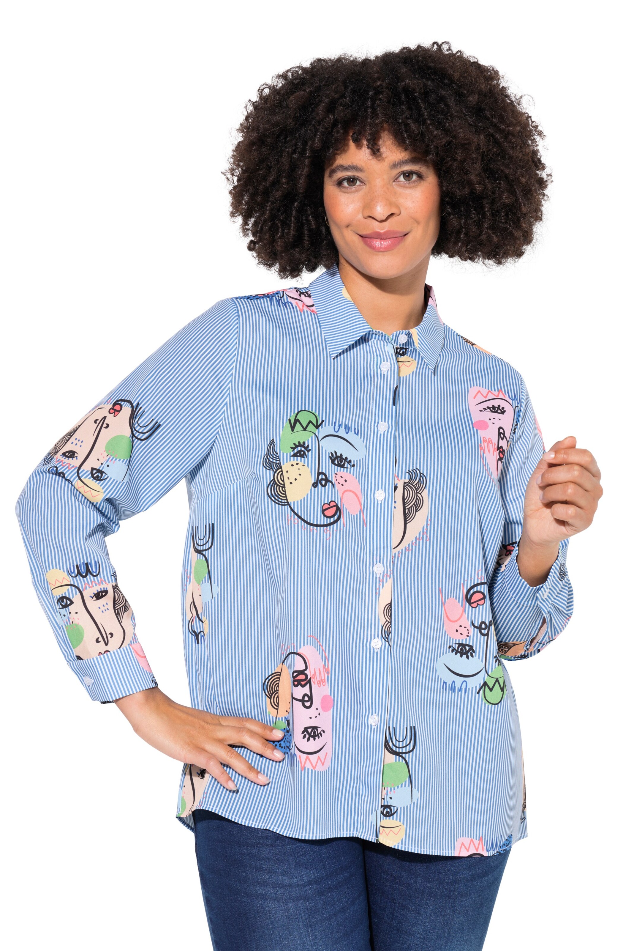 Angel of Style Bluse in Blau: Vorderseite