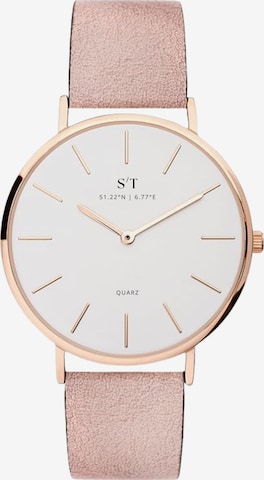 S&T Design Analog Watch 'II' in Pink: front