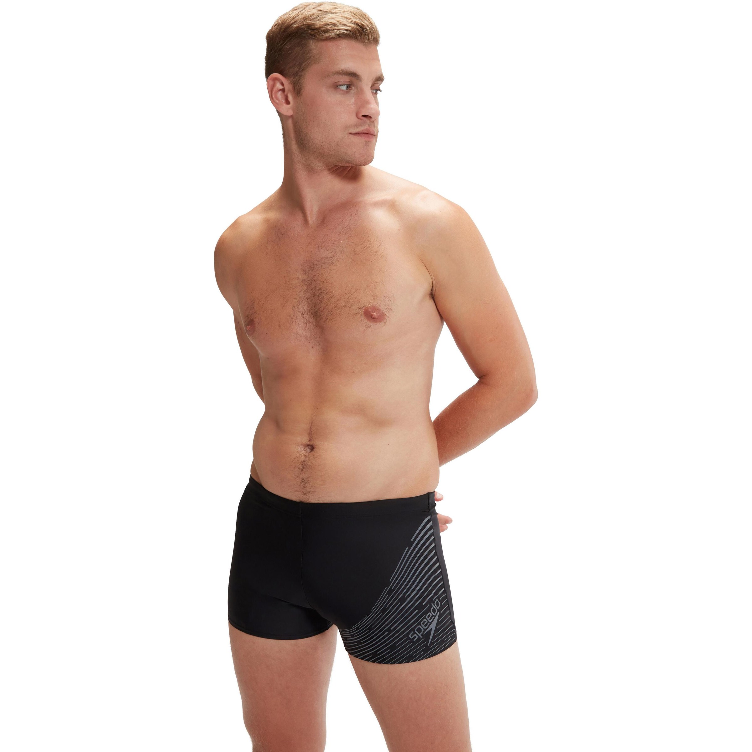 SPEEDO Athletic Swim Trunks 'Medley' in Black