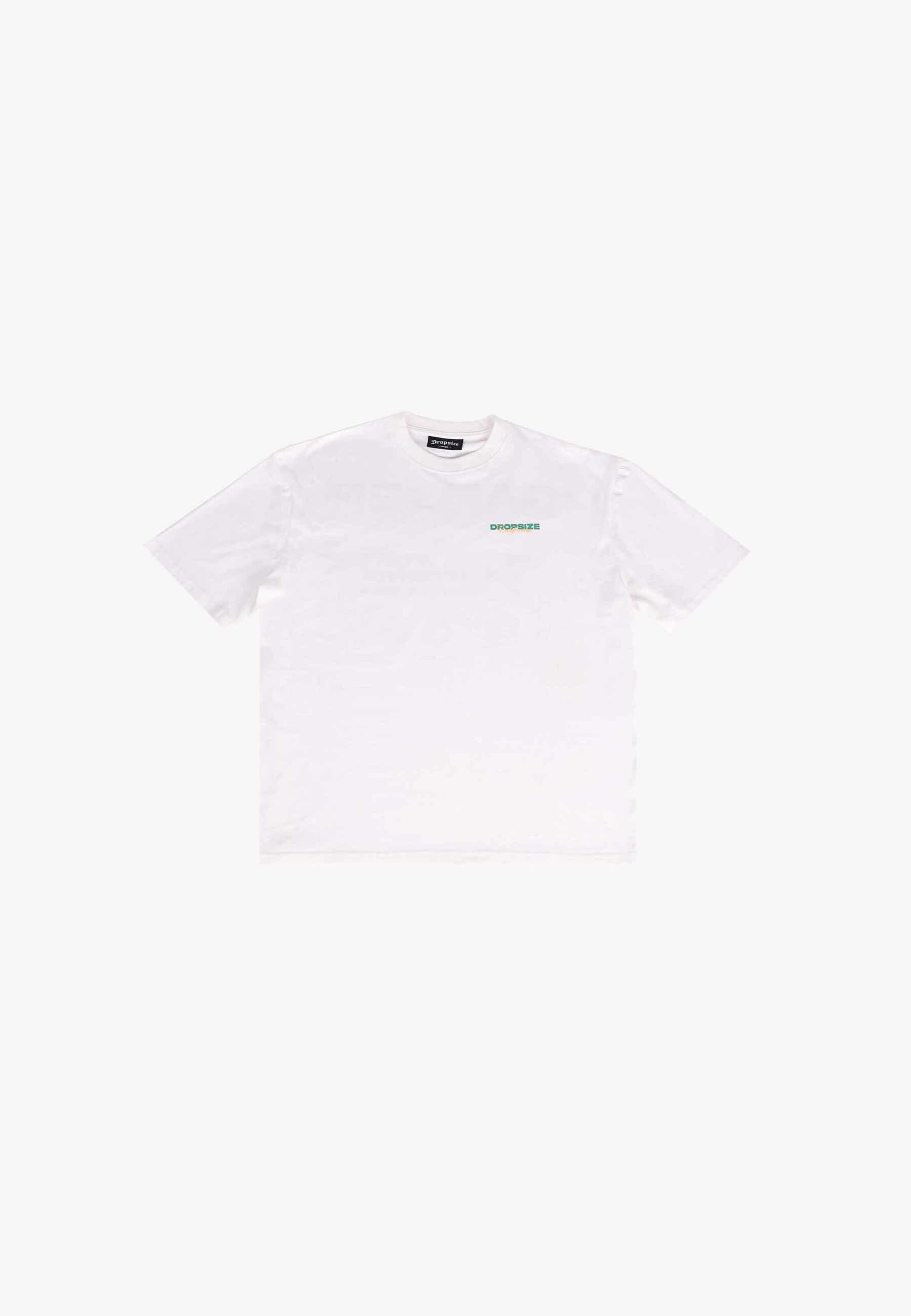 Dropsize T-Shirt 'Garden Grove' in Weiß: Vorderseite