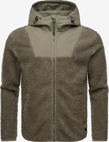 Ragwear Funktionele fleece-jas 'Adar' in Groen: voorkant