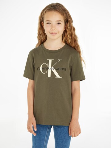 Tricou de la Calvin Klein Jeans pe verde: față