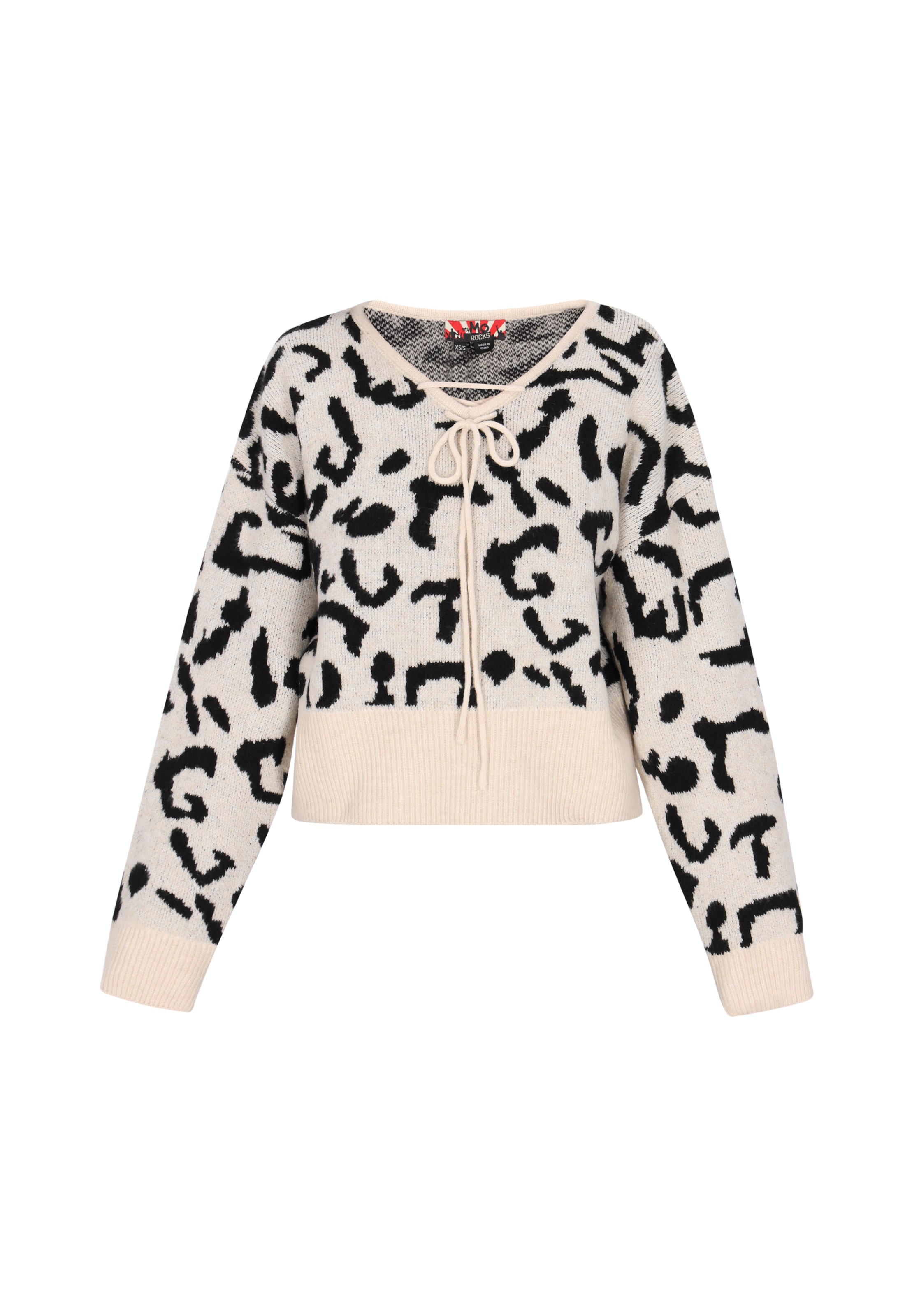 myMo ROCKS Πουλόβερ σε λευκό: μπροστά