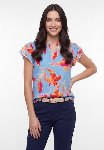 Usha - Blusa em azul: frente