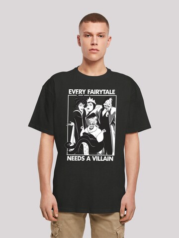 F4NT4STIC Shirt 'Disney Every Fairy Tale Needs A Villain -BLK' in Black: front
