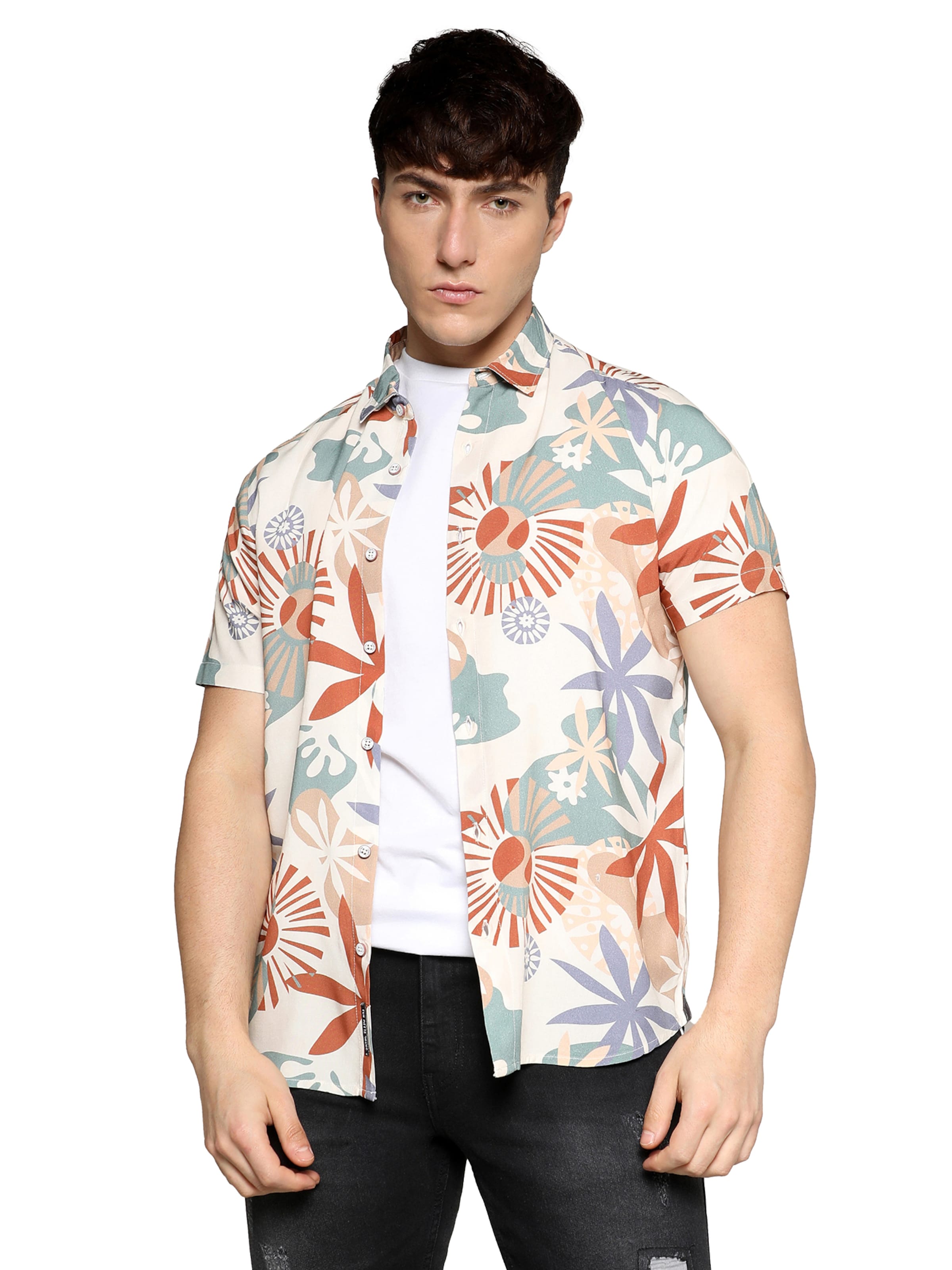 Coupe regular Chemise ' Legend ' Campus Sutra en mélange de couleurs : devant