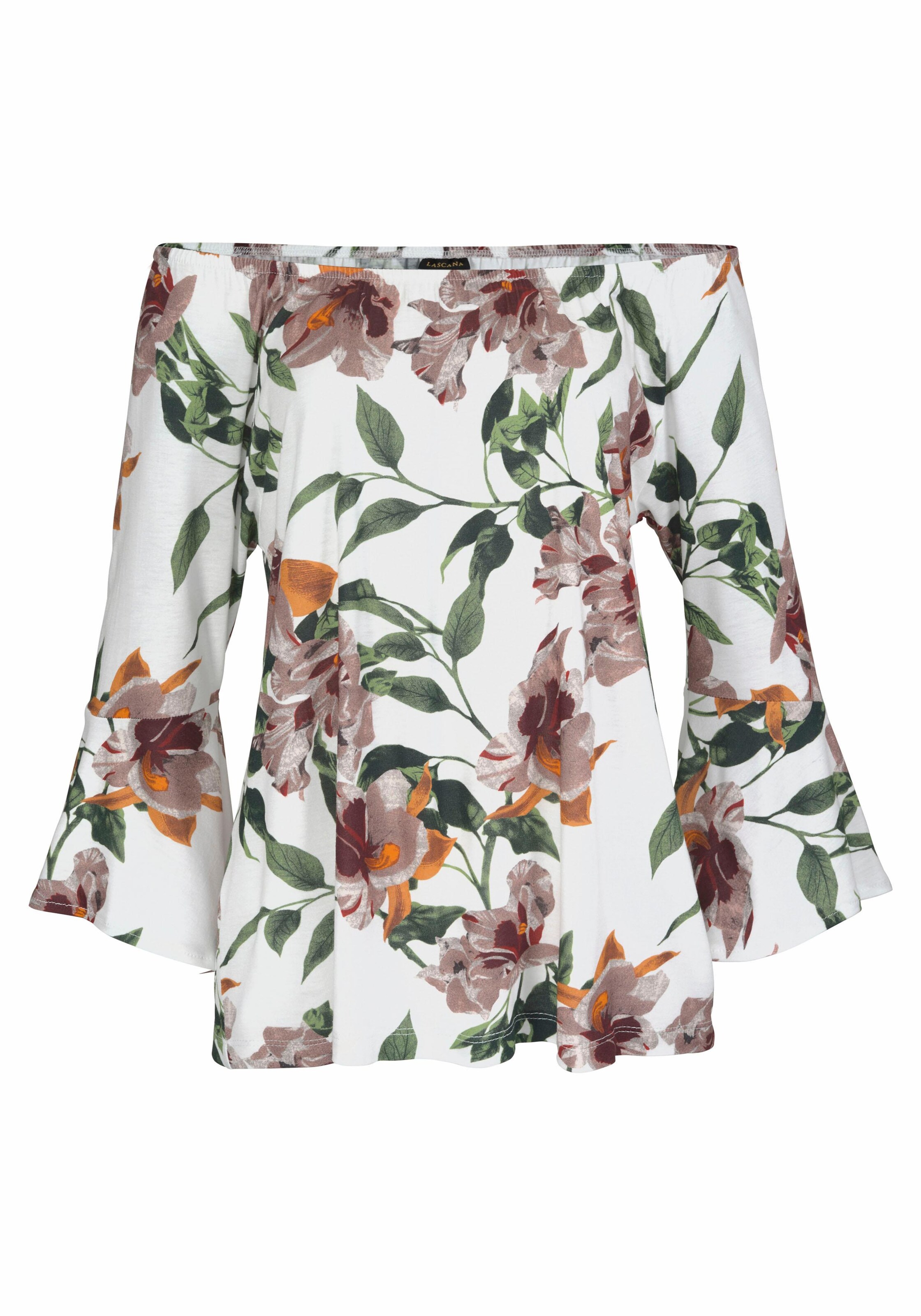 LASCANA Μπλουζάκι σε λευκό: μπροστά