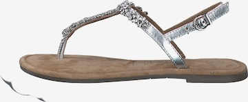 TAMARIS T-Bar Sandals in Silver