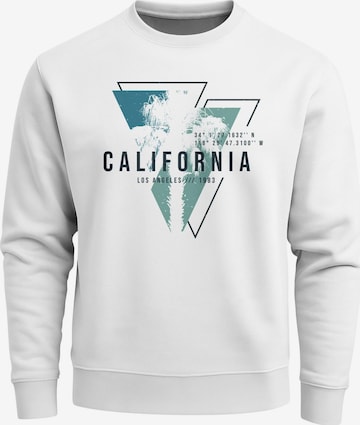 Neverless Sweatshirt 'California geometric' in Weiß: Vorderseite