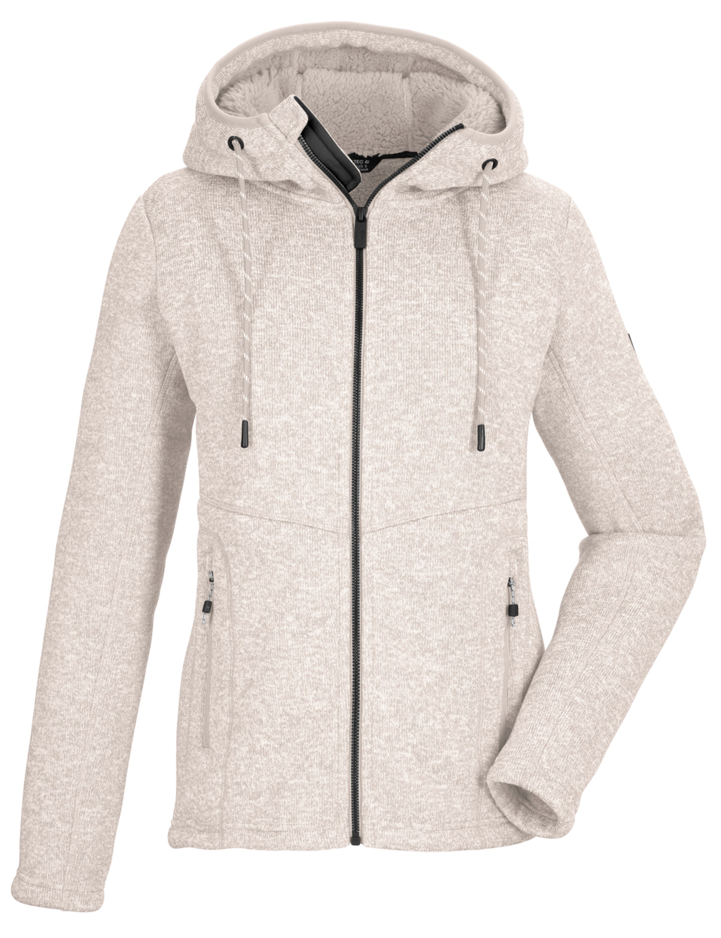 KILLTEC Athletic Fleece Jacket in Beige: front