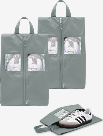 TRAVEL DUDE - Bolsa de viaje 'Schuhtaschen Set 2 Teilig aus recycelten Plastikflaschen, Schuhbeutel Organizer' en plata: frente