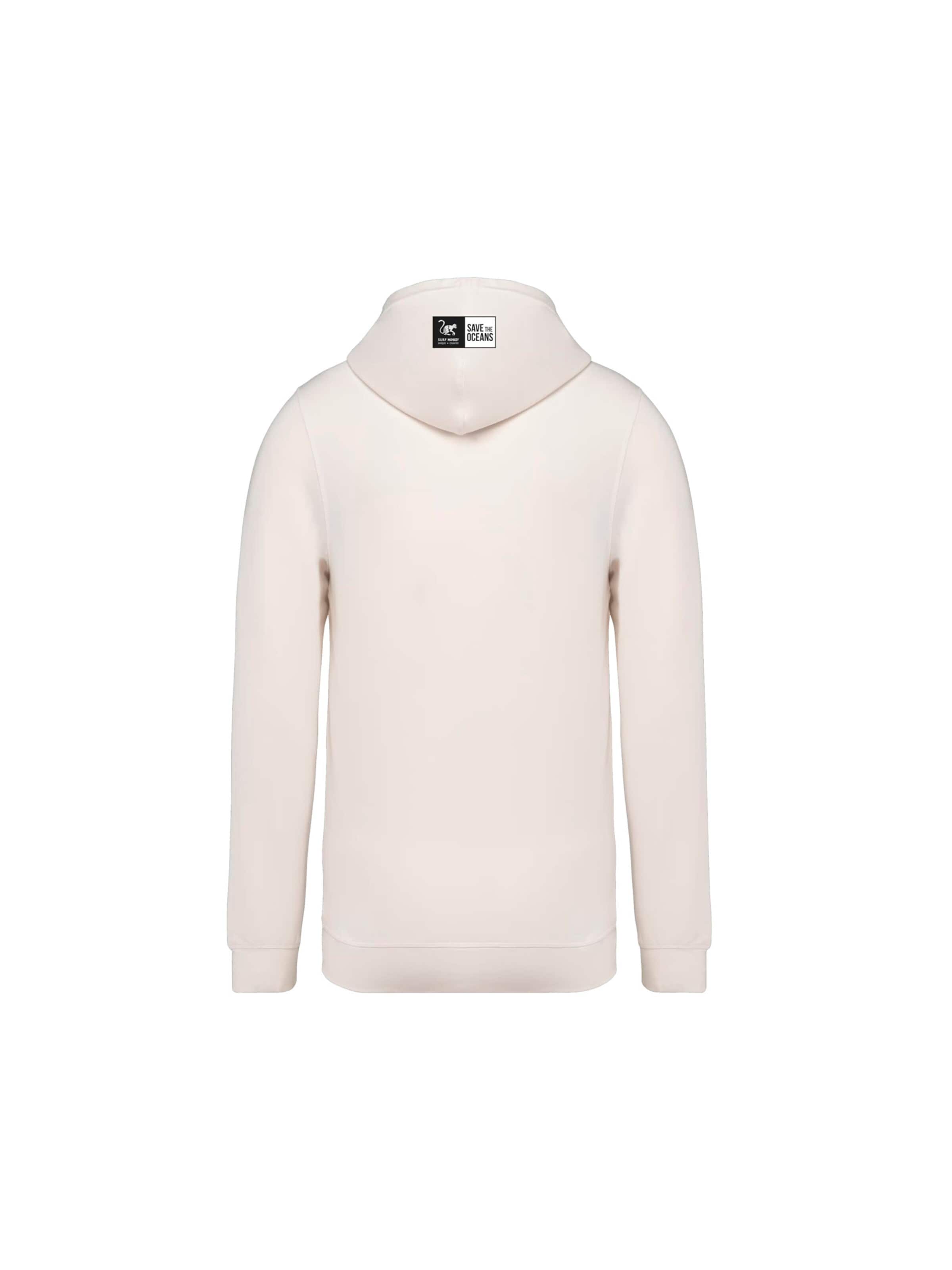 Surf Monkey Zip-Up Hoodie in White