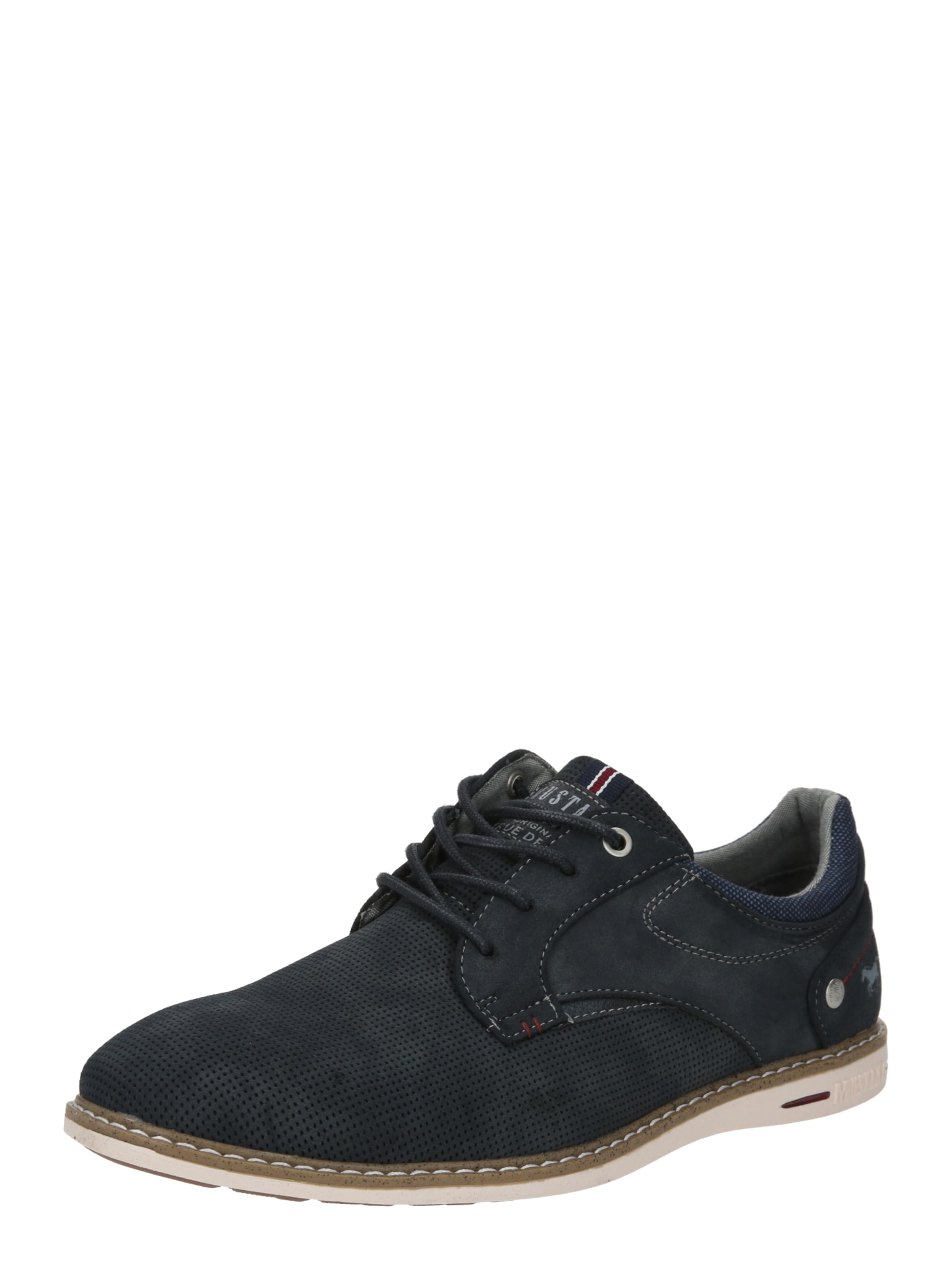 MUSTANG Schnürschuh in Blau: Vorderseite