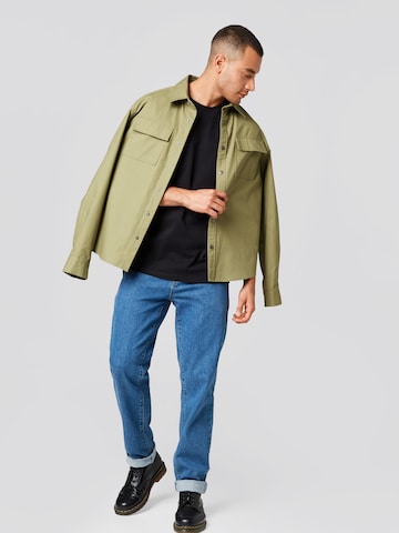 ABOUT YOU x Kevin Trapp Regular fit Button Up Shirt 'Domenic' in Green