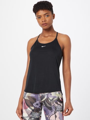 NIKE Sports Top in Black: front