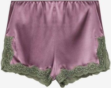 MANGO Pajama Pants 'Jones' in Purple: front